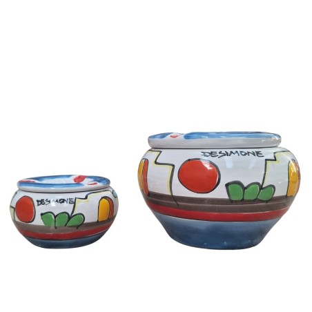 Sicilian Handmade ceramic Windproof Ashtray Dammusi de simone pottery Sicilian Handmade ceramic Windproof Ashtray Dammusi de simone pottery